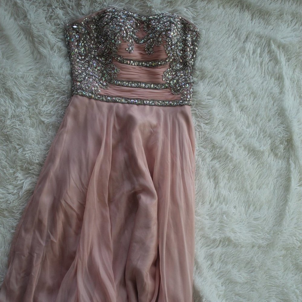 Pink Jeweled Sleeveless Maxi